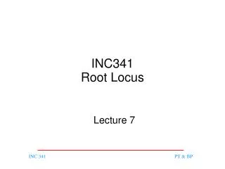 INC341 Root Locus