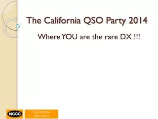 The California QSO Party 2014