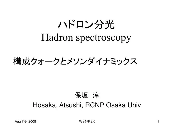 hadron spectroscopy