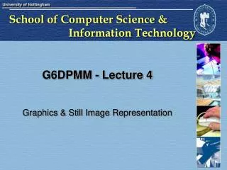 G6DPMM - Lecture 4