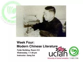 Week Four: Modern Chinese Literature