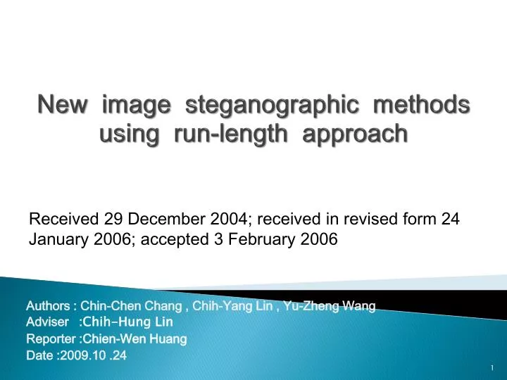 new image steganographic methods using run length approach