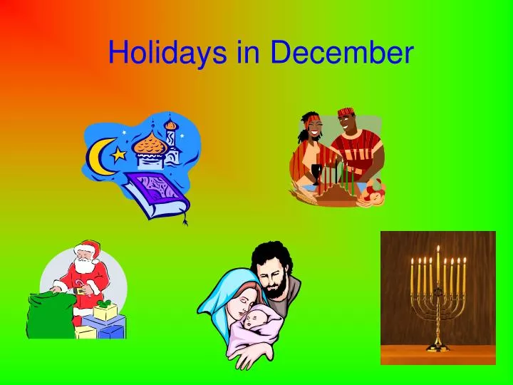 holidays in december