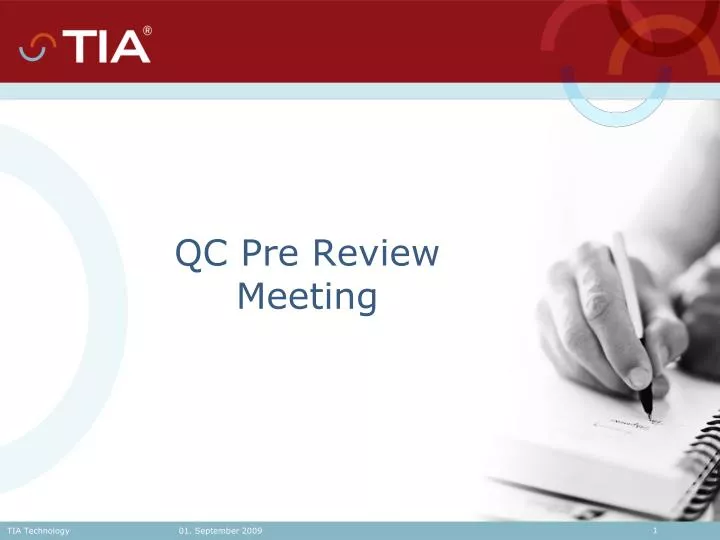 qc pre review meeting