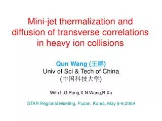 Mini-jet thermalization and diffusion of transverse correlations in heavy ion collisions