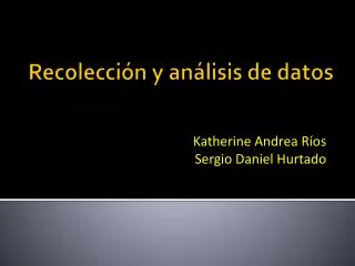 recolecci n y an lisis de datos