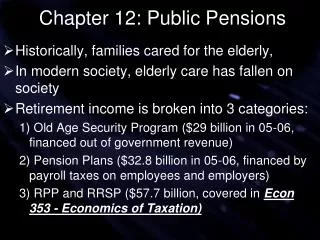 Chapter 12: Public Pensions