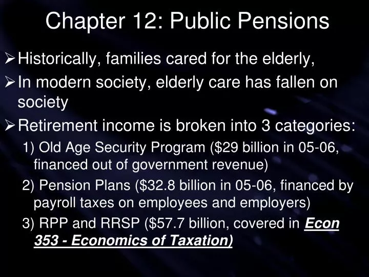 chapter 12 public pensions