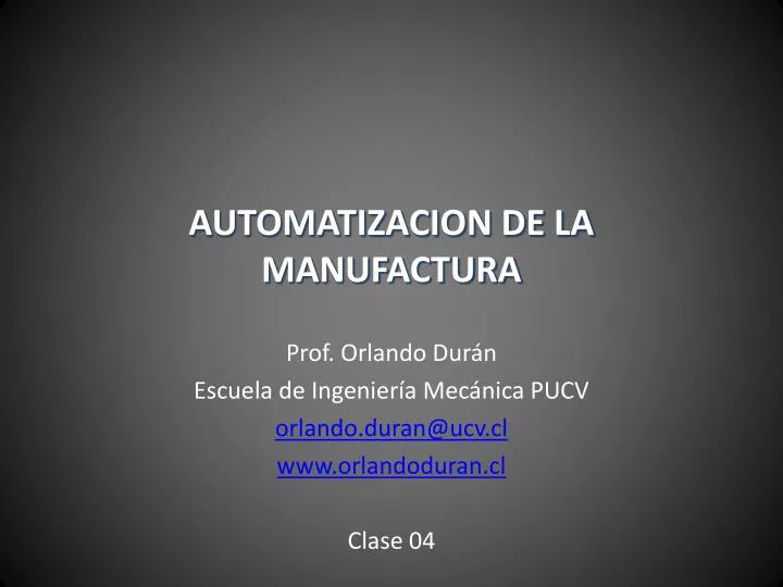 automatizacion de la manufactura