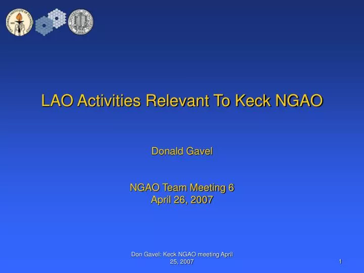lao activities relevant to keck ngao