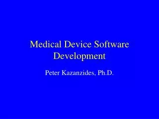 Medical Device Software Development