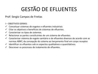 gest o de efluentes