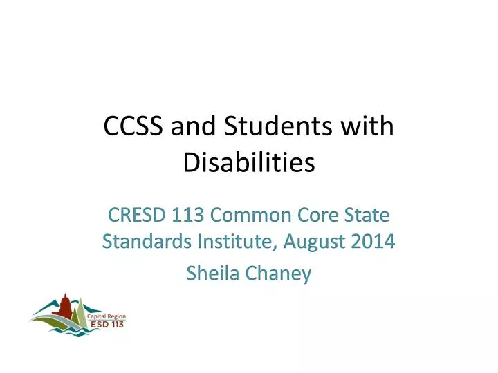 ccss and students with disabilities