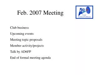 Feb. 2007 Meeting
