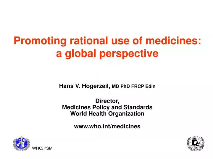 promoting rational use of medicines a global perspective
