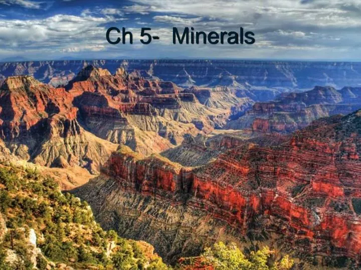 ch 5 minerals