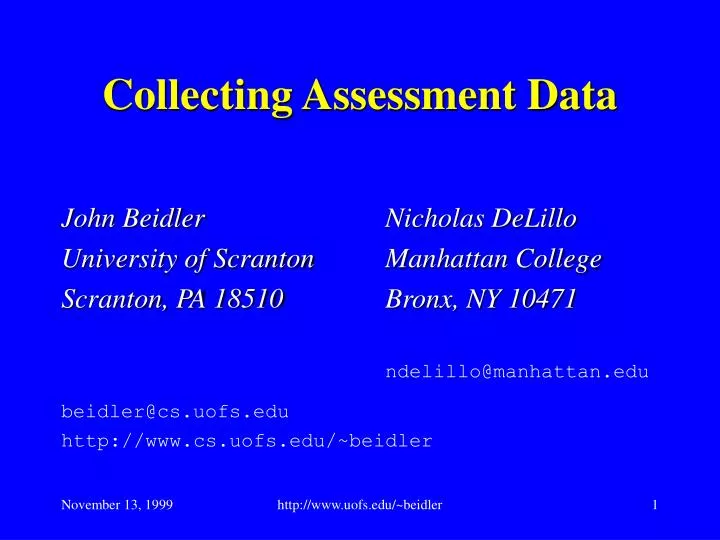 collecting assessment data