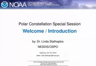 Polar Constellation Special Session Welcome / Introduction