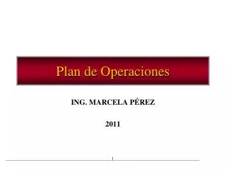 plan de operaciones