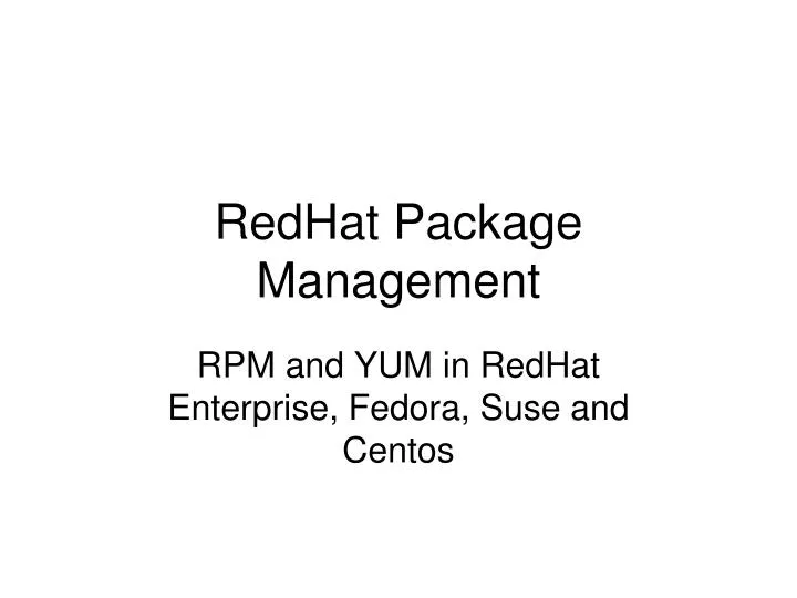 redhat package management