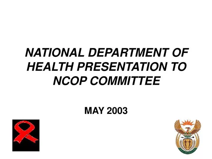 national department of health presentation to ncop committee