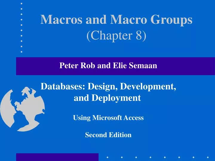 macros and macro groups chapter 8