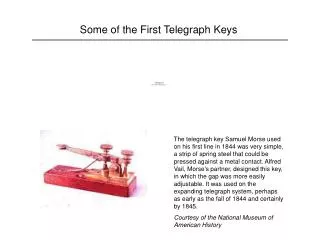 Some of the First Telegraph Keys