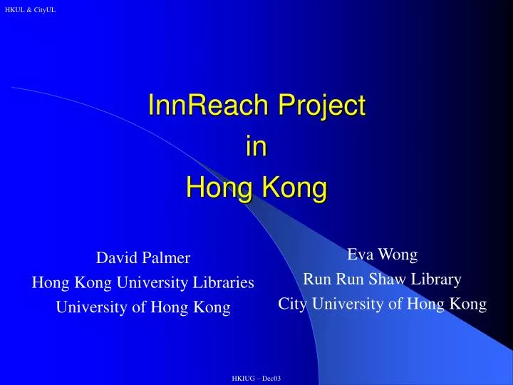 innreach project in hong kong