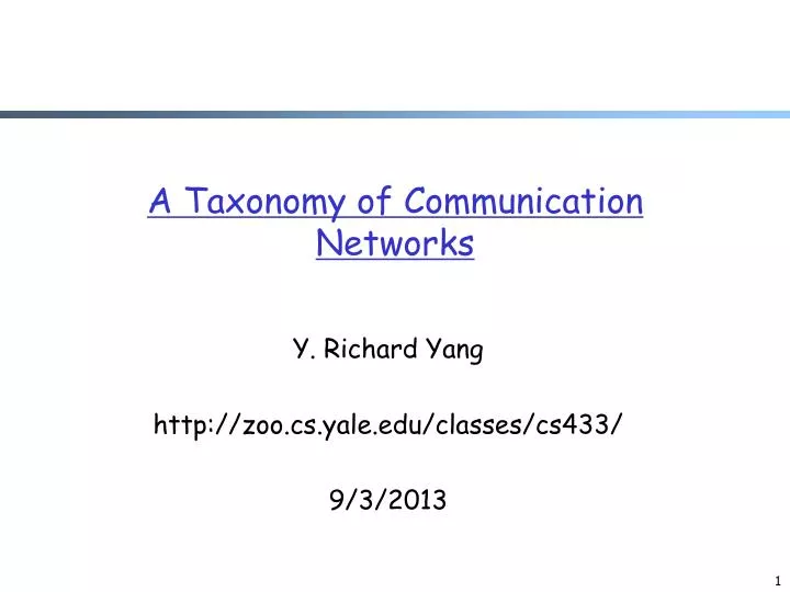 a taxonomy of communication networks