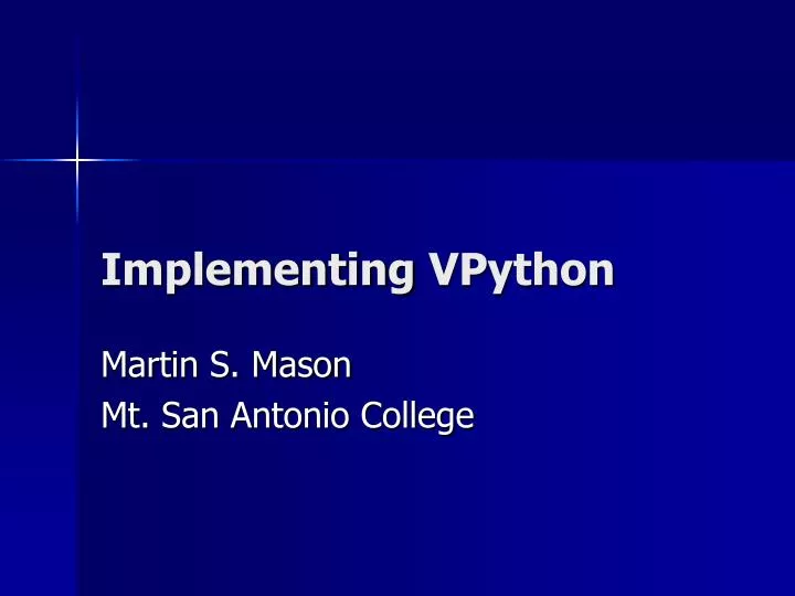 implementing vpython