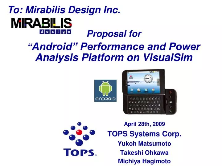 proposal for android performance and power analysis platform on visualsim