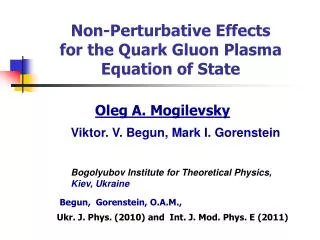 Non-Perturbative Effects for the Quark Gluon Plasma Equation of State