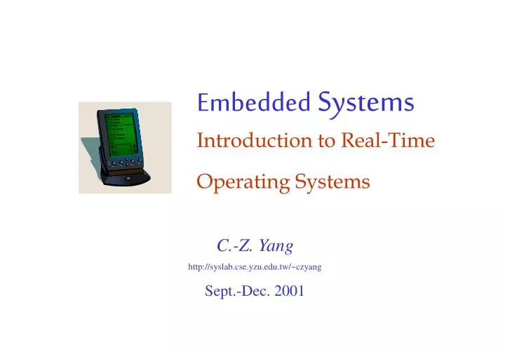 embedded systems introduction to real time operating systems