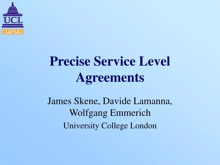 precise service level agreements
