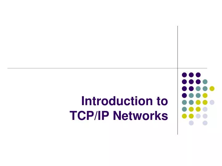 introduction to tcp ip networks