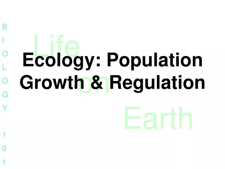 ecology population growth regulation