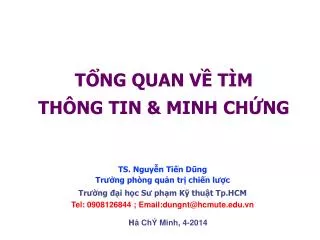 t ng quan v t m th ng tin minh ch ng