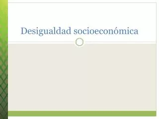 desigualdad socioecon mica