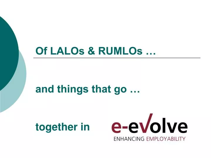 of lalos rumlos and things that go together in