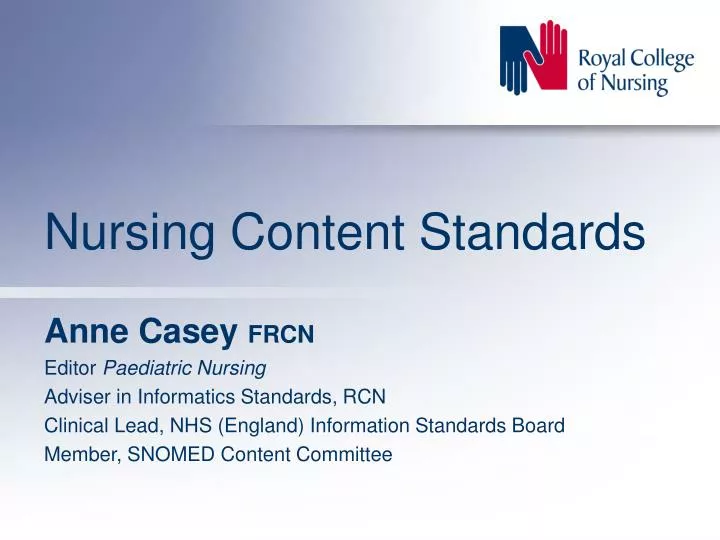 nursing content standards