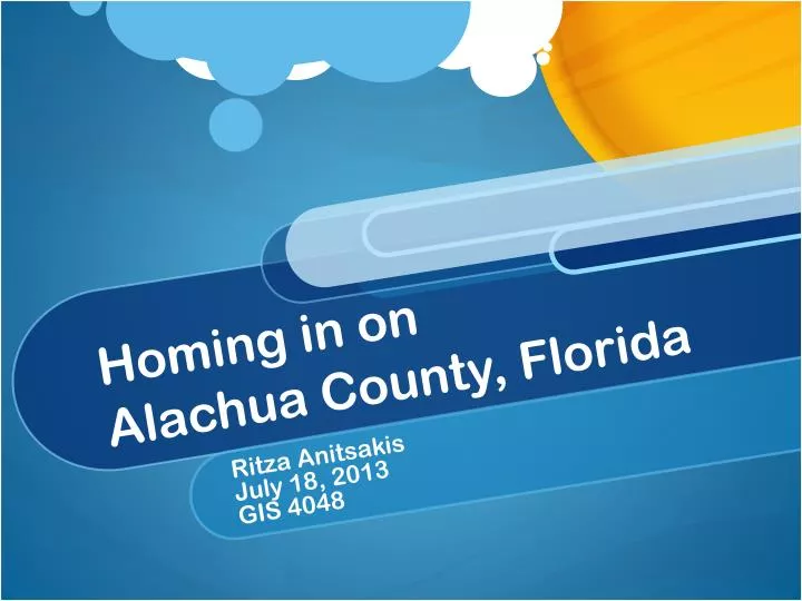homing in on alachua county florida