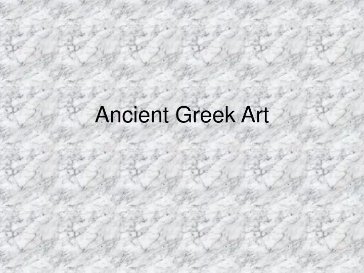 ancient greek art