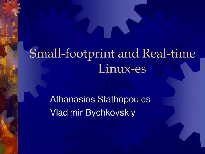 small footprint and real time linux es