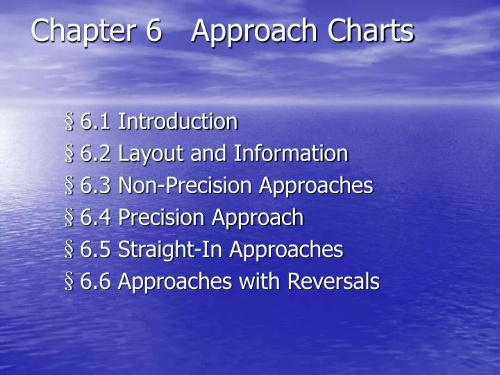 chapter 6 approach charts