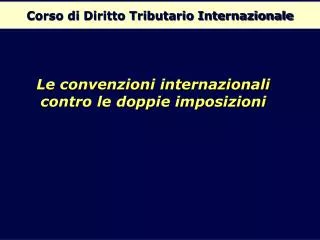 corso di diritto tributario internazionale