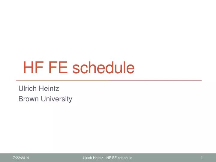 hf fe schedule