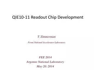 qie10 11 readout chip development