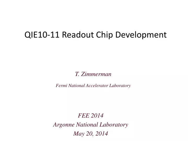 qie10 11 readout chip development