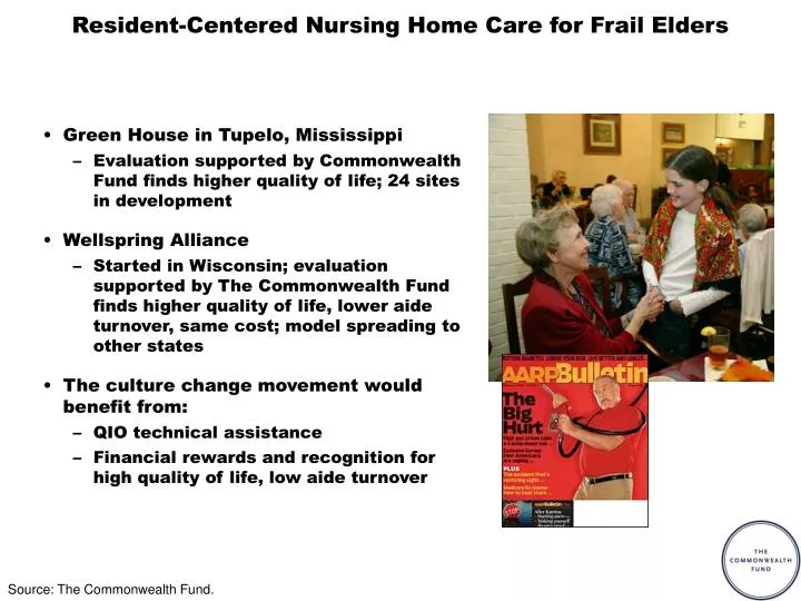 resident centered nursing home care for frail elders