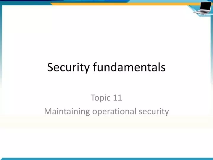 security fundamentals